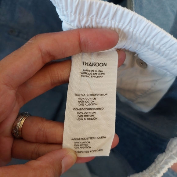 Thakoon Smocked Waist Wide Leg Denim Size 6 - Picture 11 of 13